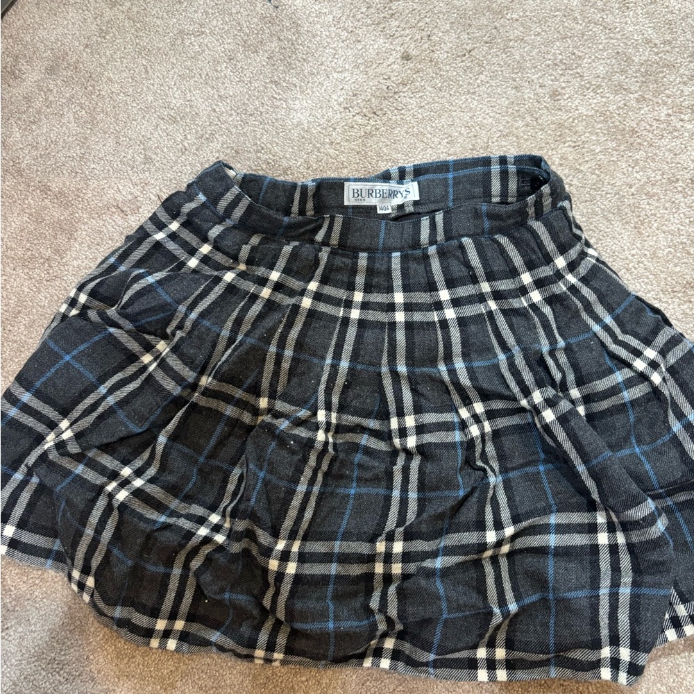Burberry Black and White Skater Mini Skirt